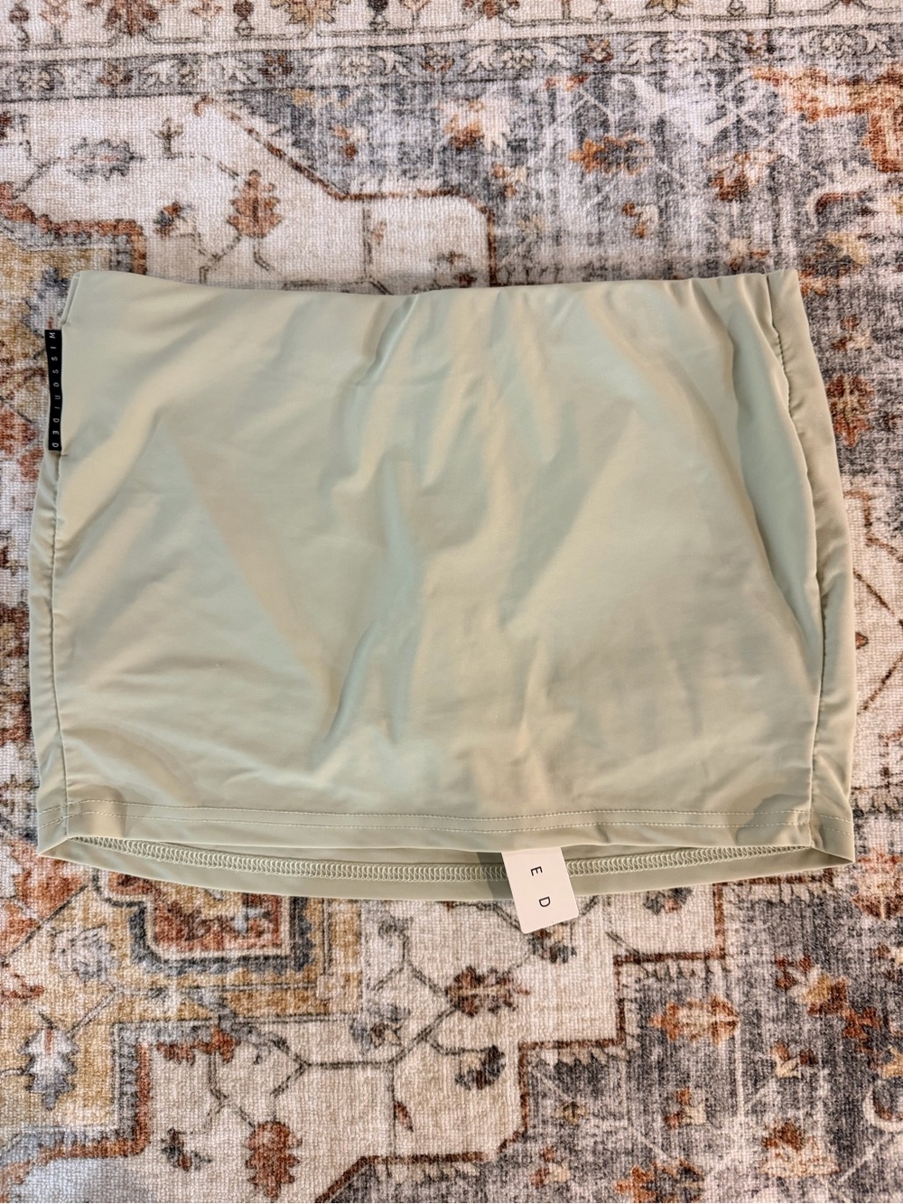 Missguided Micro Mini Sage Green Skirt